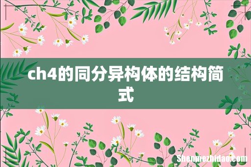 ch4的同分异构体的结构简式