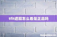 tfit遮瑕怎么看是正品吗