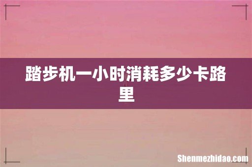 踏步机一小时消耗多少卡路里