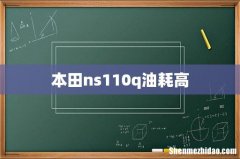 本田ns110q油耗高