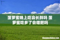 菠萝蜜晚上吃会长胖吗 菠萝蜜吃多了会增肥吗