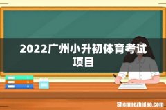 2022广州小升初体育考试项目