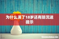 为什么满了18岁还有防沉迷提示