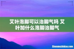 艾叶泡脚可以治脚气吗 艾叶加什么泡脚治脚气