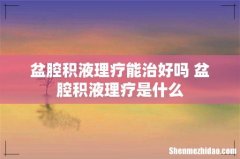 盆腔积液理疗能治好吗 盆腔积液理疗是什么