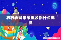 农村表哥来家里装修什么电影