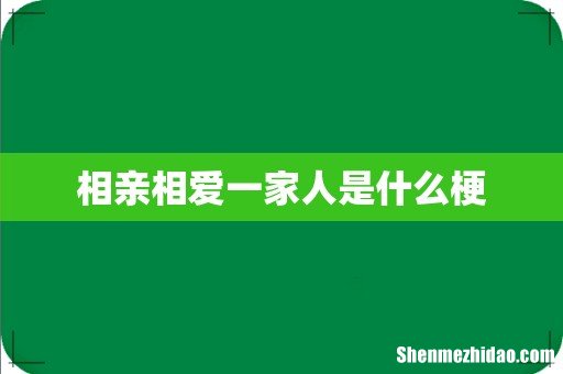 相亲相爱一家人是什么梗