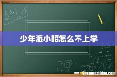 少年派小昭怎么不上学