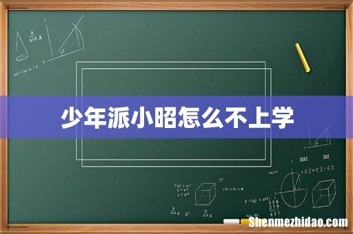 少年派小昭怎么不上学