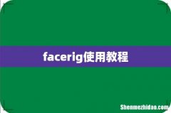 facerig使用教程