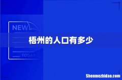 梧州的人口有多少