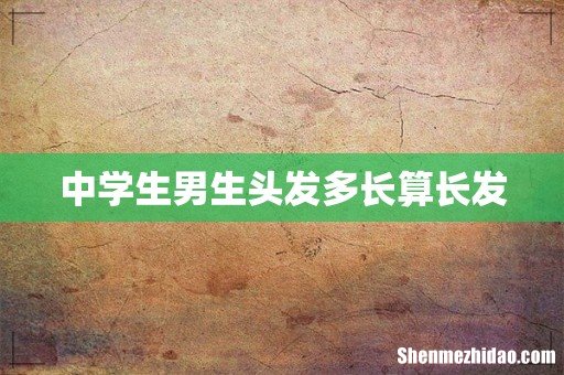 中学生男生头发多长算长发