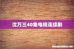 沈万三40集电视连续剧