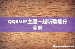 QQSVIP主题一起听歌能分享吗