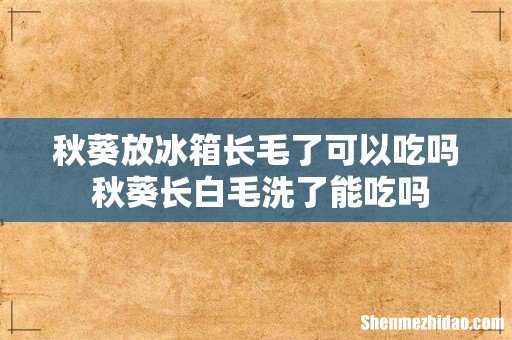 秋葵放冰箱长毛了可以吃吗 秋葵长白毛洗了能吃吗