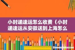 小时递速运从安徽送到上海怎么收费 小时递速运怎么收费