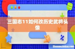 三国志11如何改历史武将头像