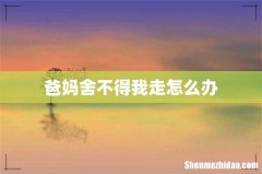 爸妈舍不得我走怎么办