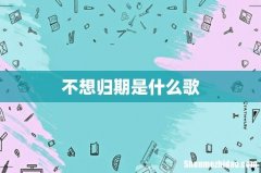 不想归期是什么歌