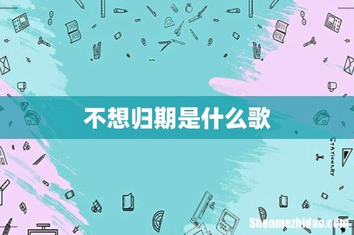 不想归期是什么歌