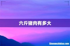 六斤猪肉有多大