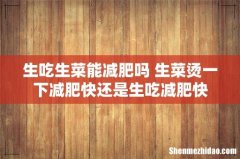 生吃生菜能减肥吗 生菜烫一下减肥快还是生吃减肥快