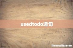 usedtodo造句