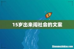 15岁出来闯社会的文案