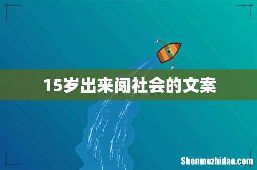 15岁出来闯社会的文案