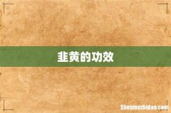 韭黄的功效