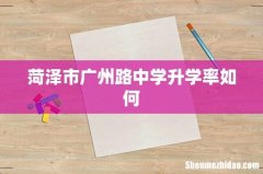 菏泽市广州路中学升学率如何