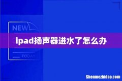 ipad扬声器进水了怎么办