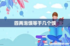 四两泡馍等于几个馍