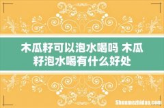 木瓜籽可以泡水喝吗 木瓜籽泡水喝有什么好处