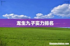 龙生九子实力排名