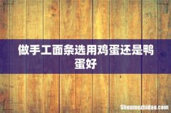 做手工面条选用鸡蛋还是鸭蛋好