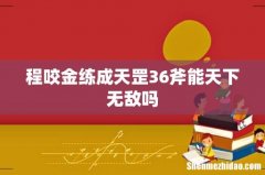 程咬金练成天罡36斧能天下无敌吗