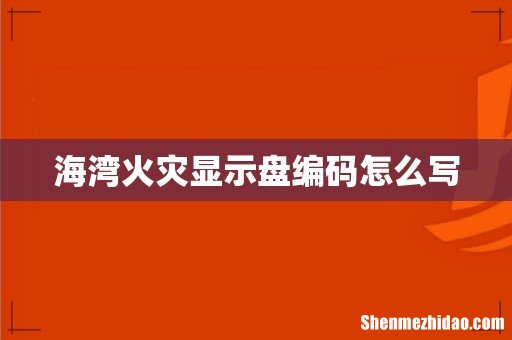 海湾火灾显示盘编码怎么写