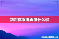 别将你眼眸弄脏什么歌