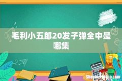 毛利小五郎20发子弹全中是哪集