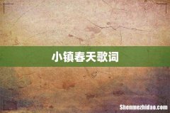小镇春天歌词