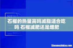 石榴的热量高吗减脂适合吃吗 石榴减肥还是增肥