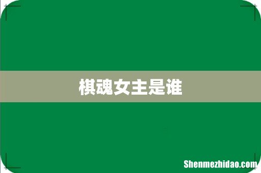 棋魂女主是谁