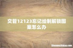交管12123忘记绘制解锁图案怎么办