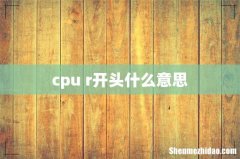 cpu r开头什么意思