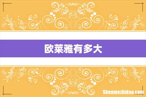 欧莱雅有多大