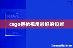 csgo持枪视角最好的设置