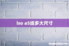 iso a5纸多大尺寸
