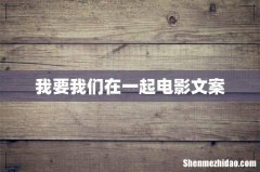 我要我们在一起电影文案