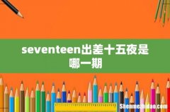 seventeen出差十五夜是哪一期